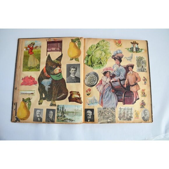 Early 1900s Antique Scrapbook Album 40 Full Pages Victorian - Picture 11 of 16